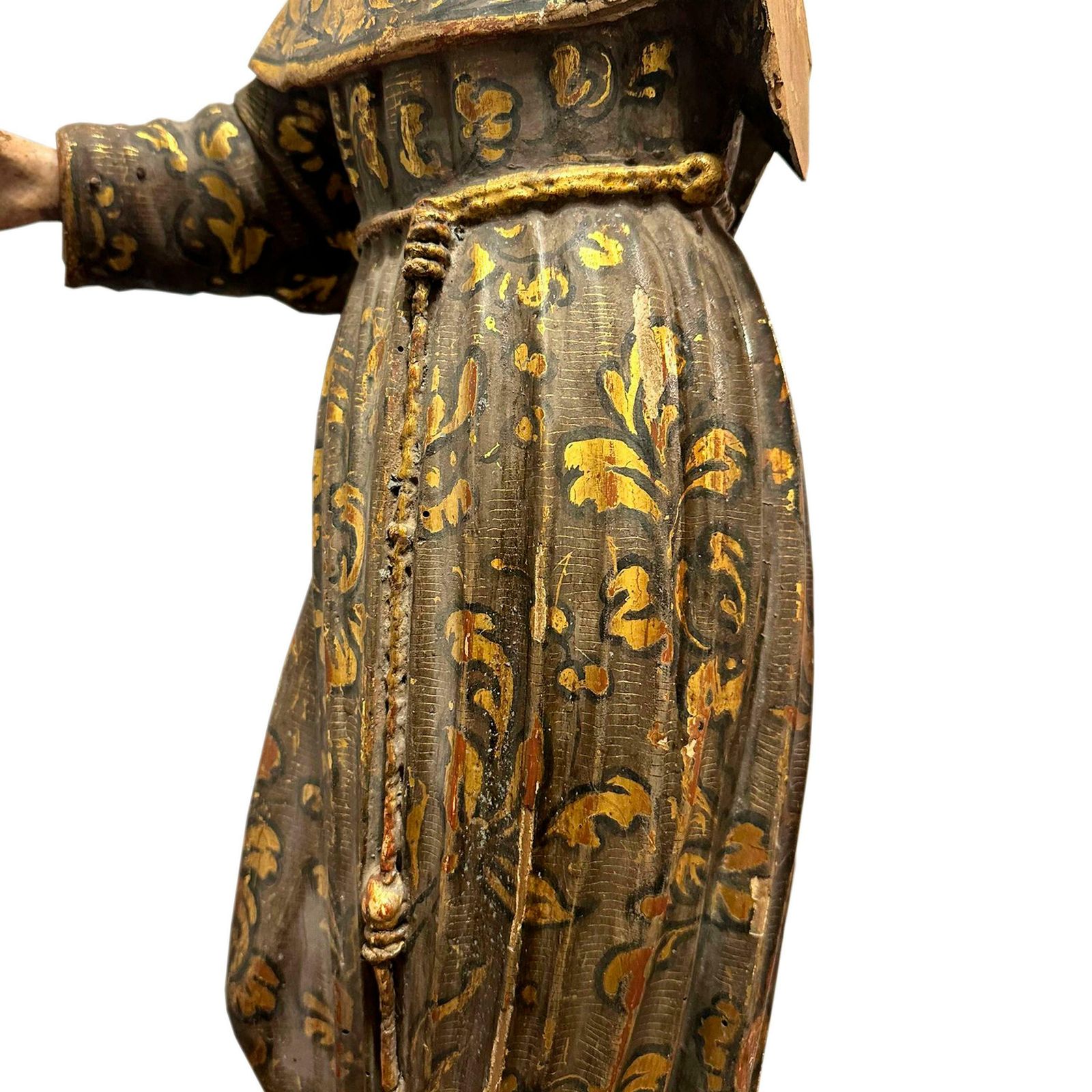 Hand Carved "Saint Francis" Wooden Sculpture, Spain, 17th Century. photo buy