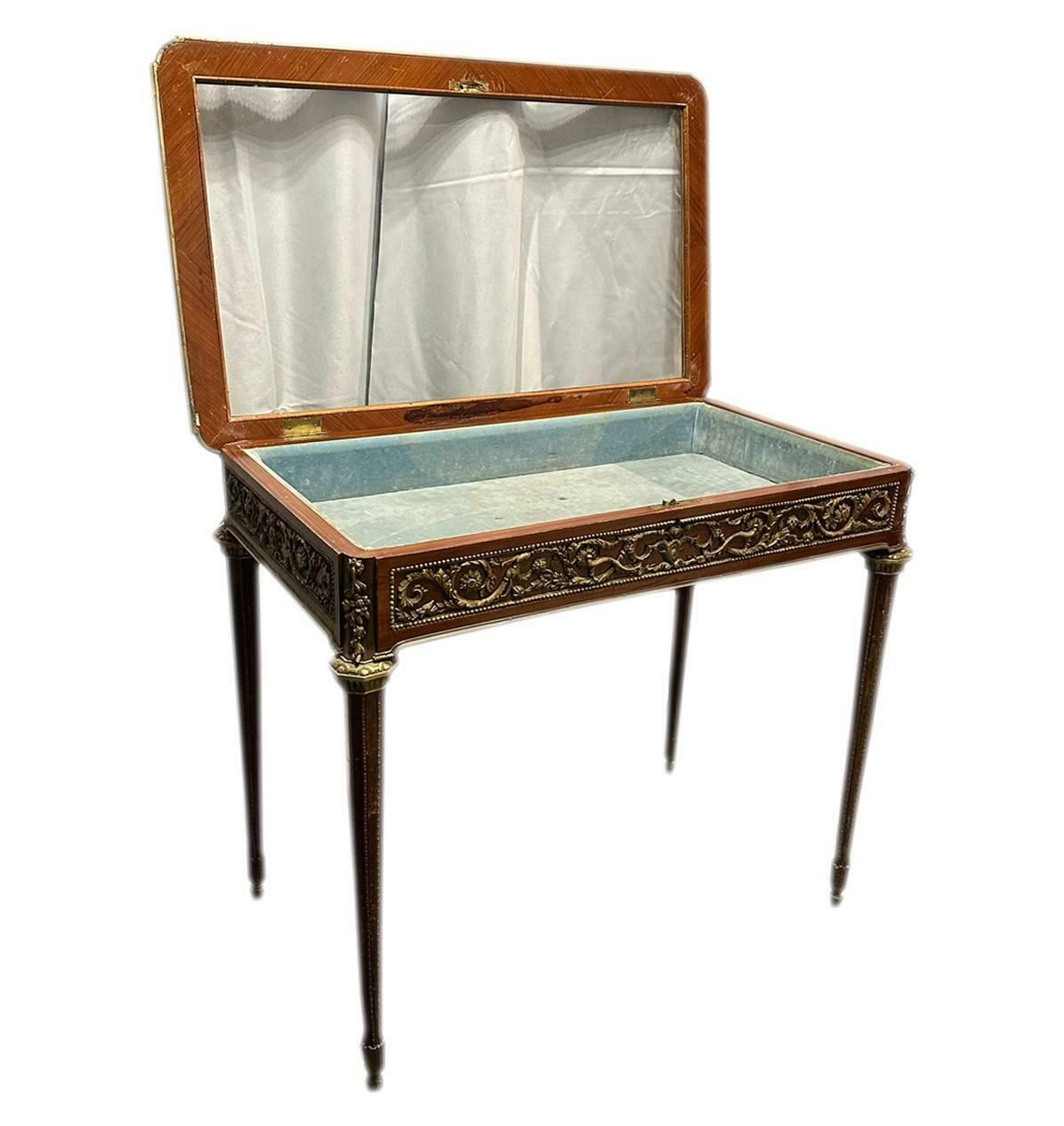 photo for sale Napoleon III Era Display Cabinet With Bronze Ornaments. France 19th Century.