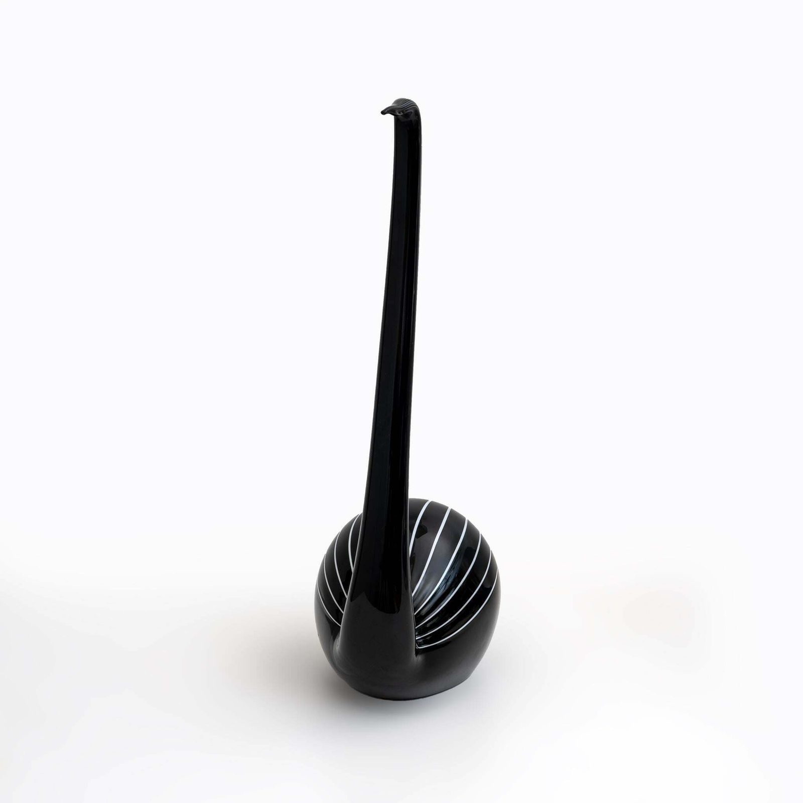 Murano Glass Sculpture "Black Swan", Designed By Livio Seguso. Italy, 1980s photo vinterior