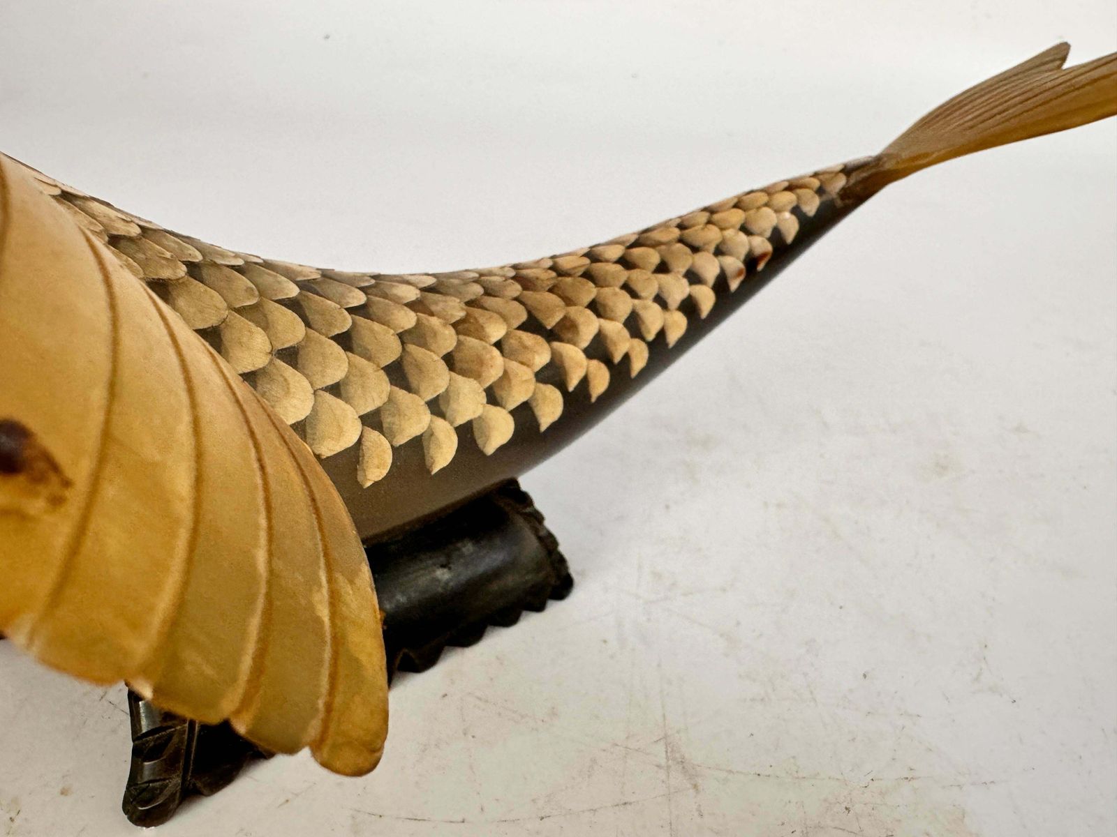 Horn Sculpture Representing A Fish Mid Century  France 20th Century photo buy