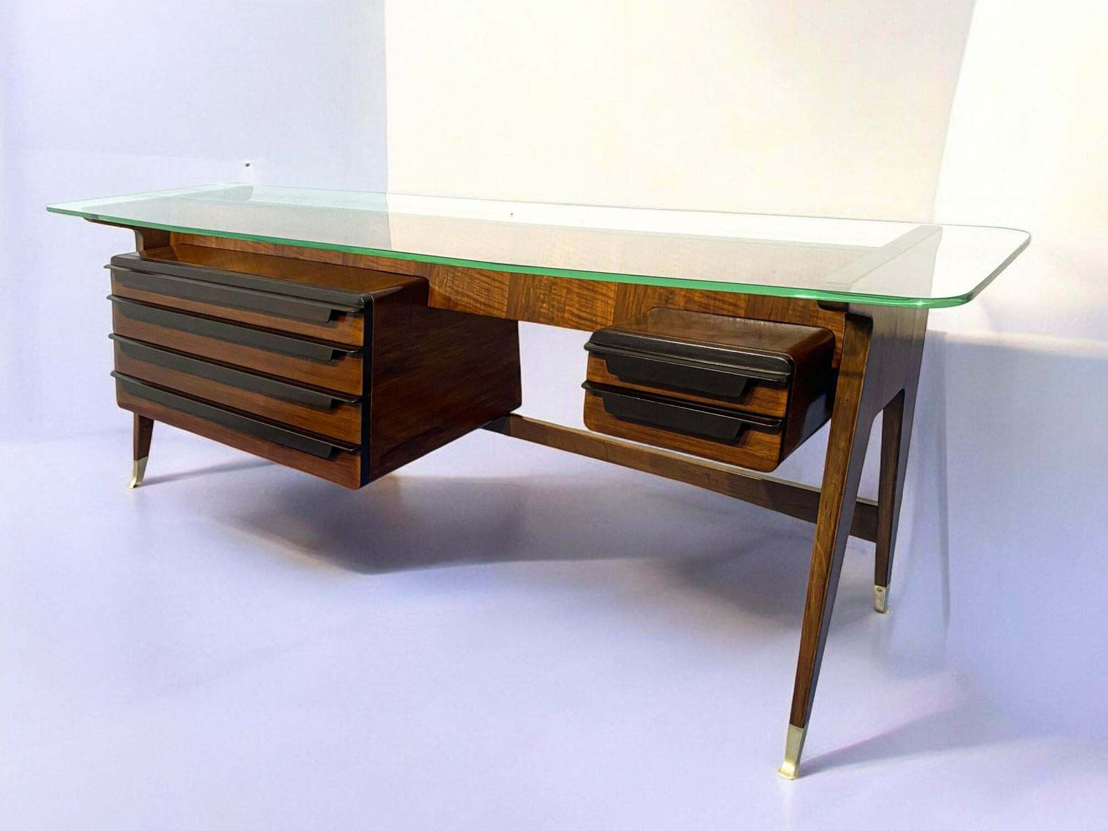 Furniture Italian Midcentury Sideboard Console Dresser Designed By Vittorio Dassi, 1950s photo