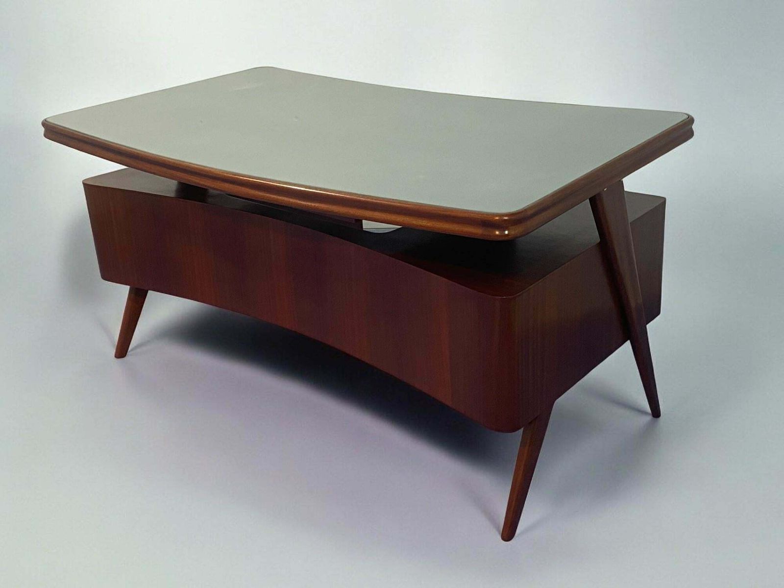 Italian Mid Century Executive Desk Designed By Vittorio Dassi In 1950s photo for sale