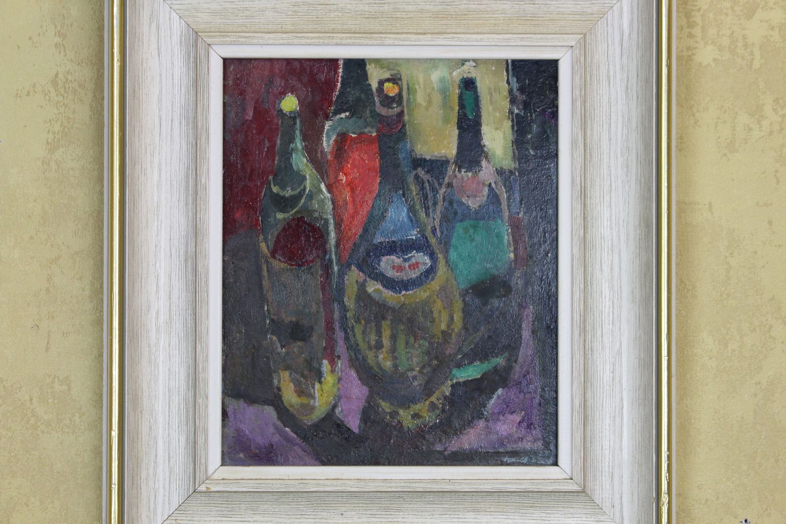 James Neal Oil Painting ” Bouteilles” photo vinterior