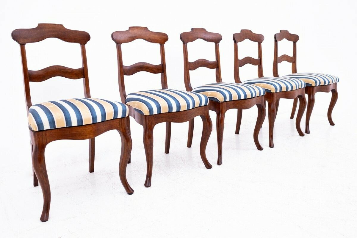 Five Antique Chairs, Northern Europe, Around 1890. After Renovation. photo for sale