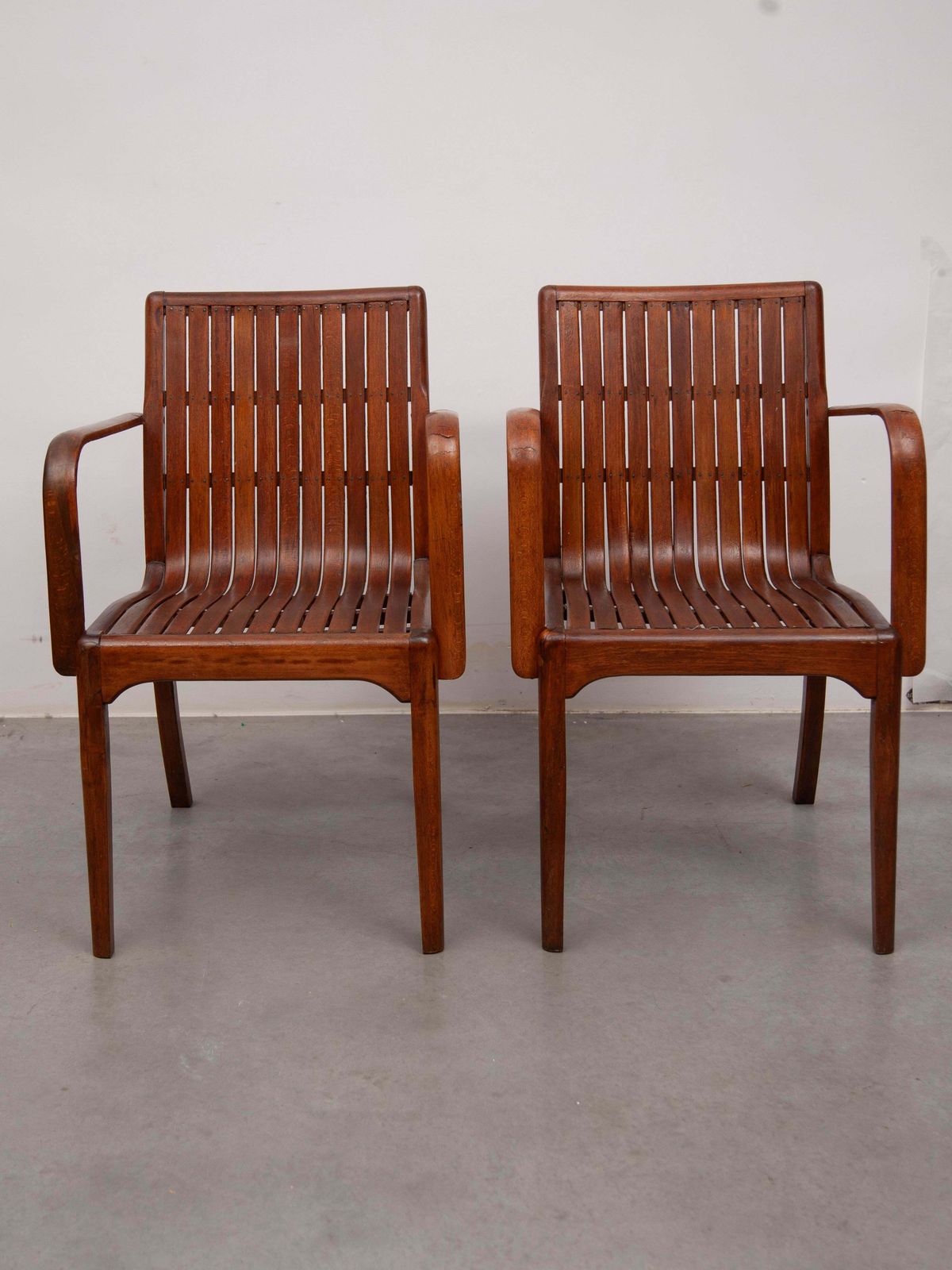 Slatted Arm Chair Art Nouveau Designed By Thonet photo for sale