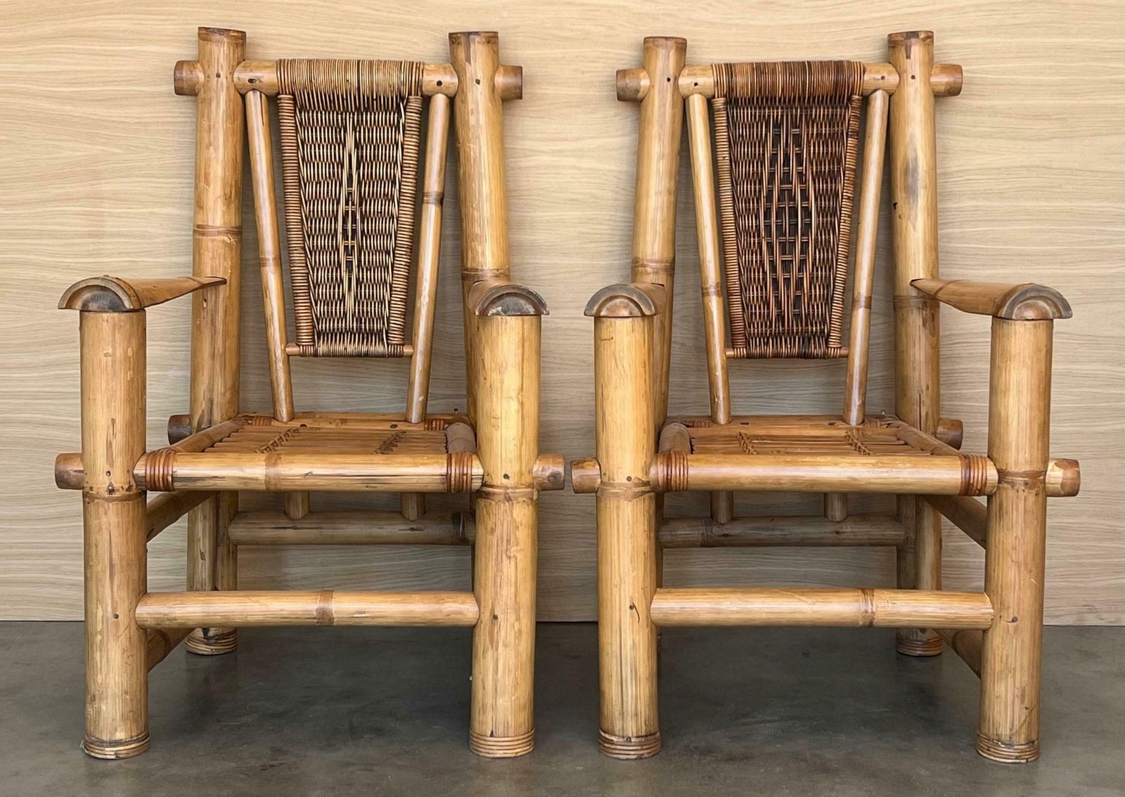 Budji Layug Style Majestic Jumbo Bamboo Pagoda Lounge Chairs photo furniture