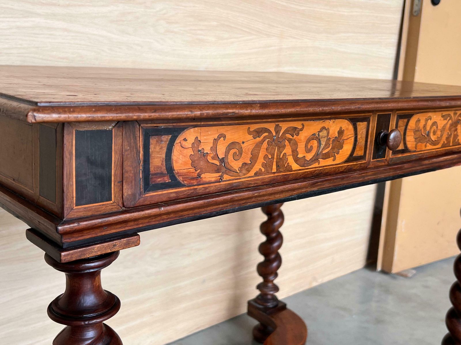 photo for sale English Charles II Olivewood Oyster Veneer Side Table, Circa 1780