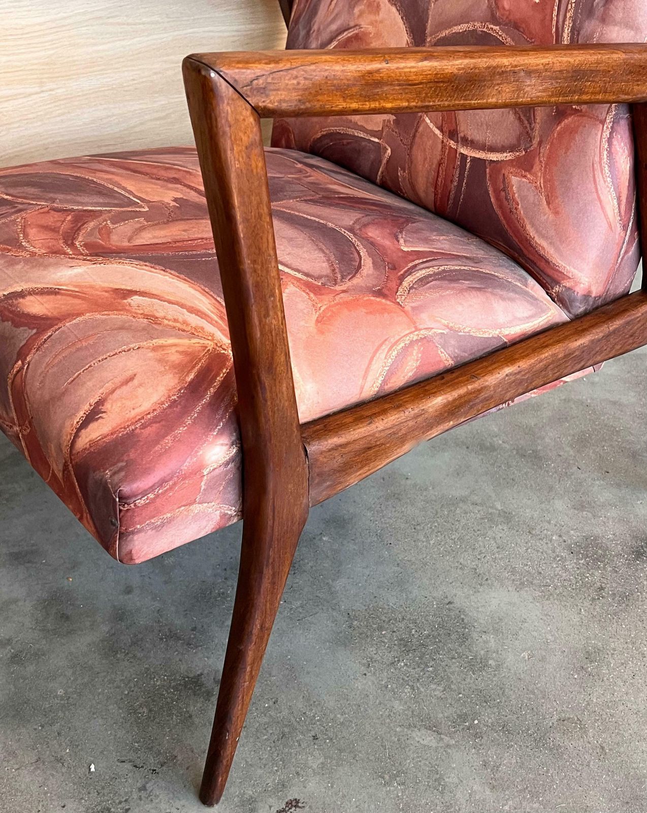 3186.0 Pair Of Scandinavian Mid Century Modern Colorful Teak Lounge Armchairs photo