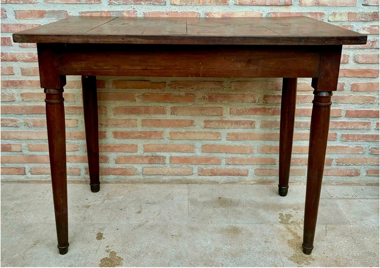 19th Century French Oak Worktable, 1890s photo for sale