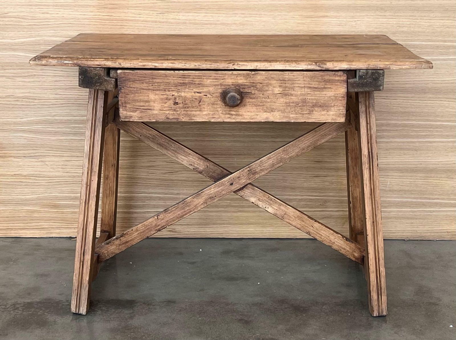 Table de travail française en chêne, un tiroir, début du XXe siècle, années 1920 photo furniture