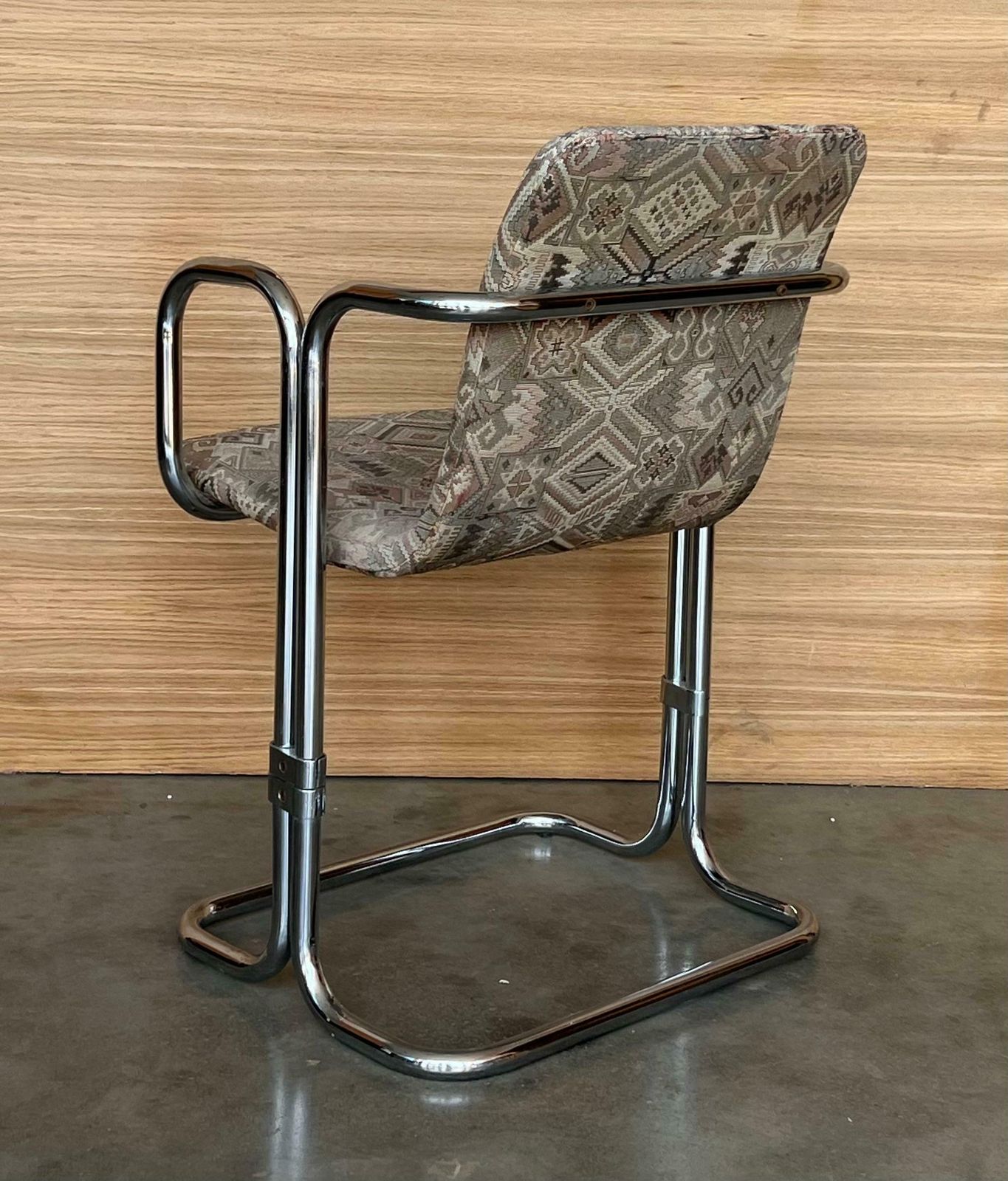 Set Of 10 Mid Century Chrome Chairs With Double Tubular photo buy