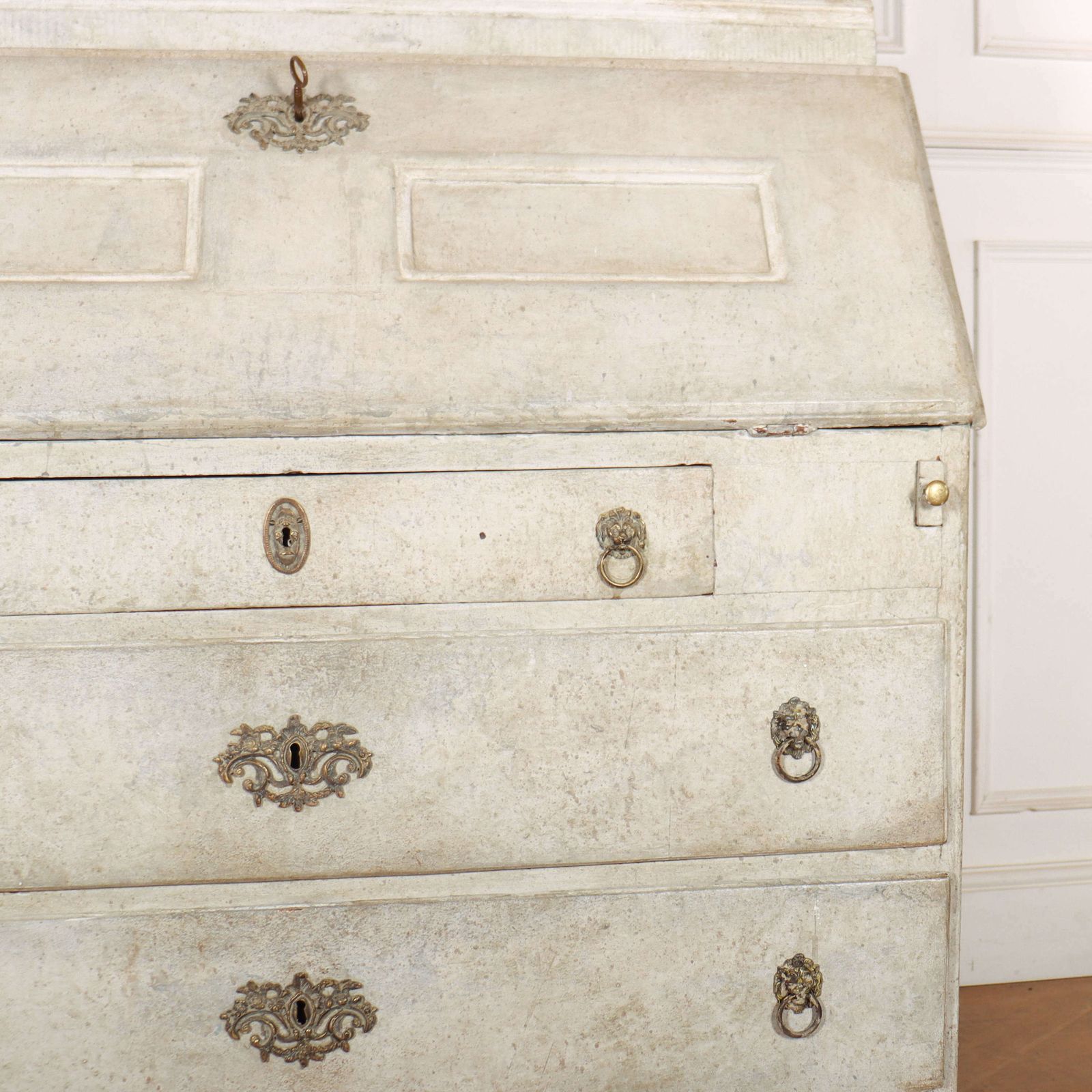 Danish Painted Bureau Bookcase photo for sale
