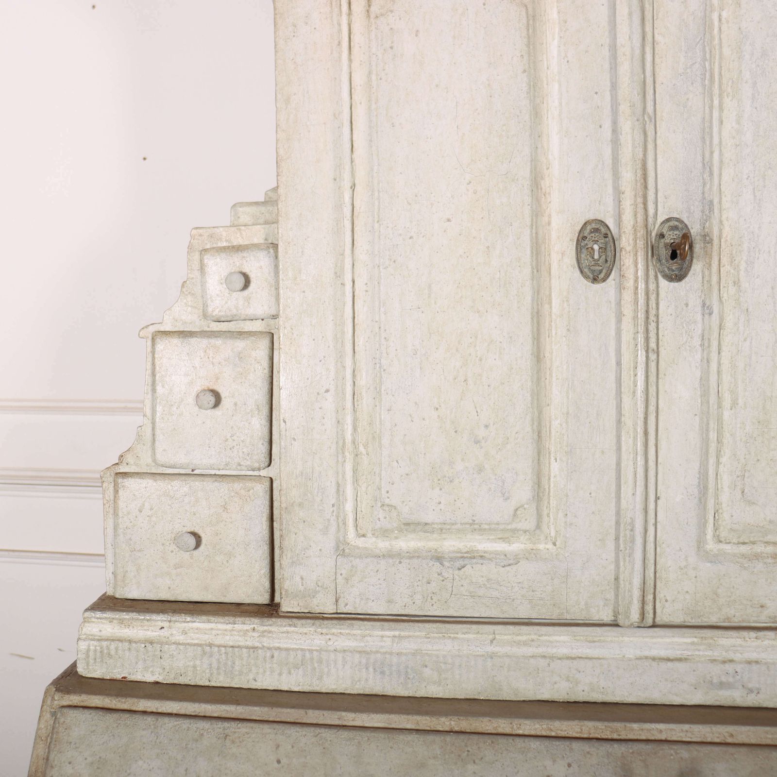Danish Painted Bureau Bookcase photo vintage