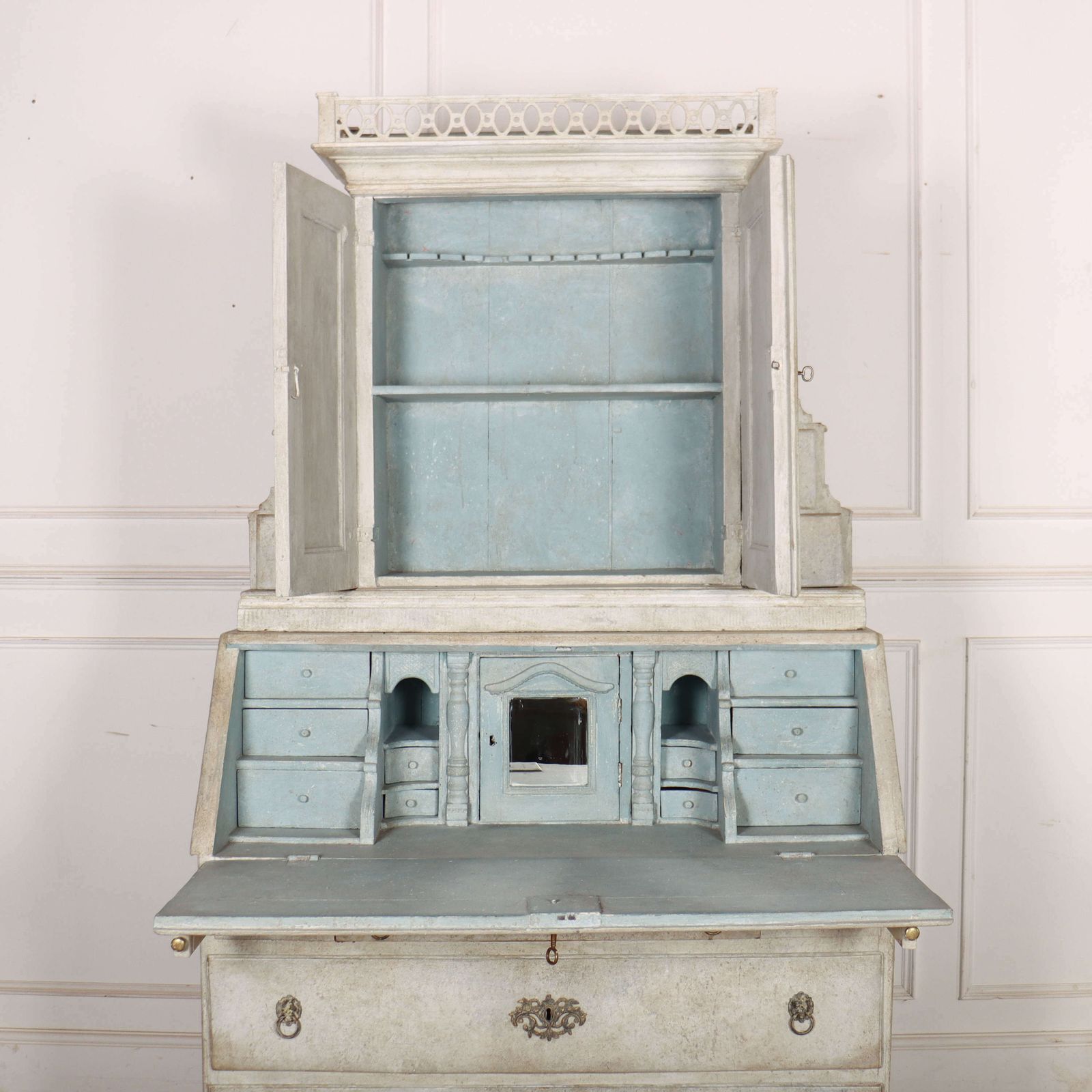 photo for sale Danish Painted Bureau Bookcase