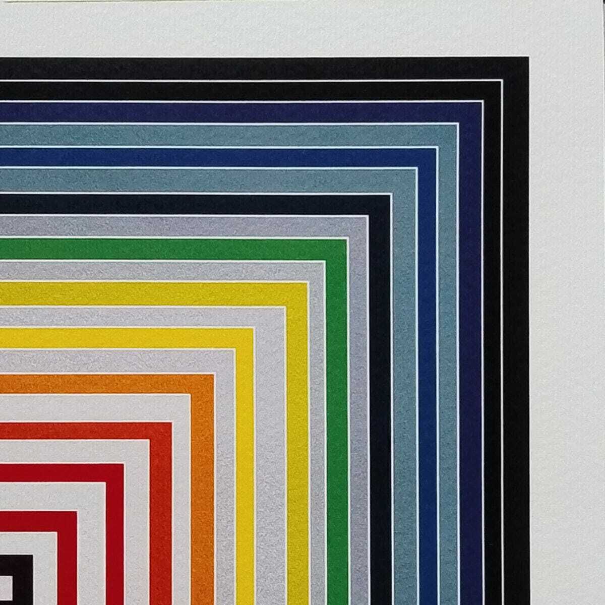 2000s Stunning Frank Stella (After) "Lettre Sur Les Aveugles" Limited Edition Lithograph By Adagp Paris photo Art