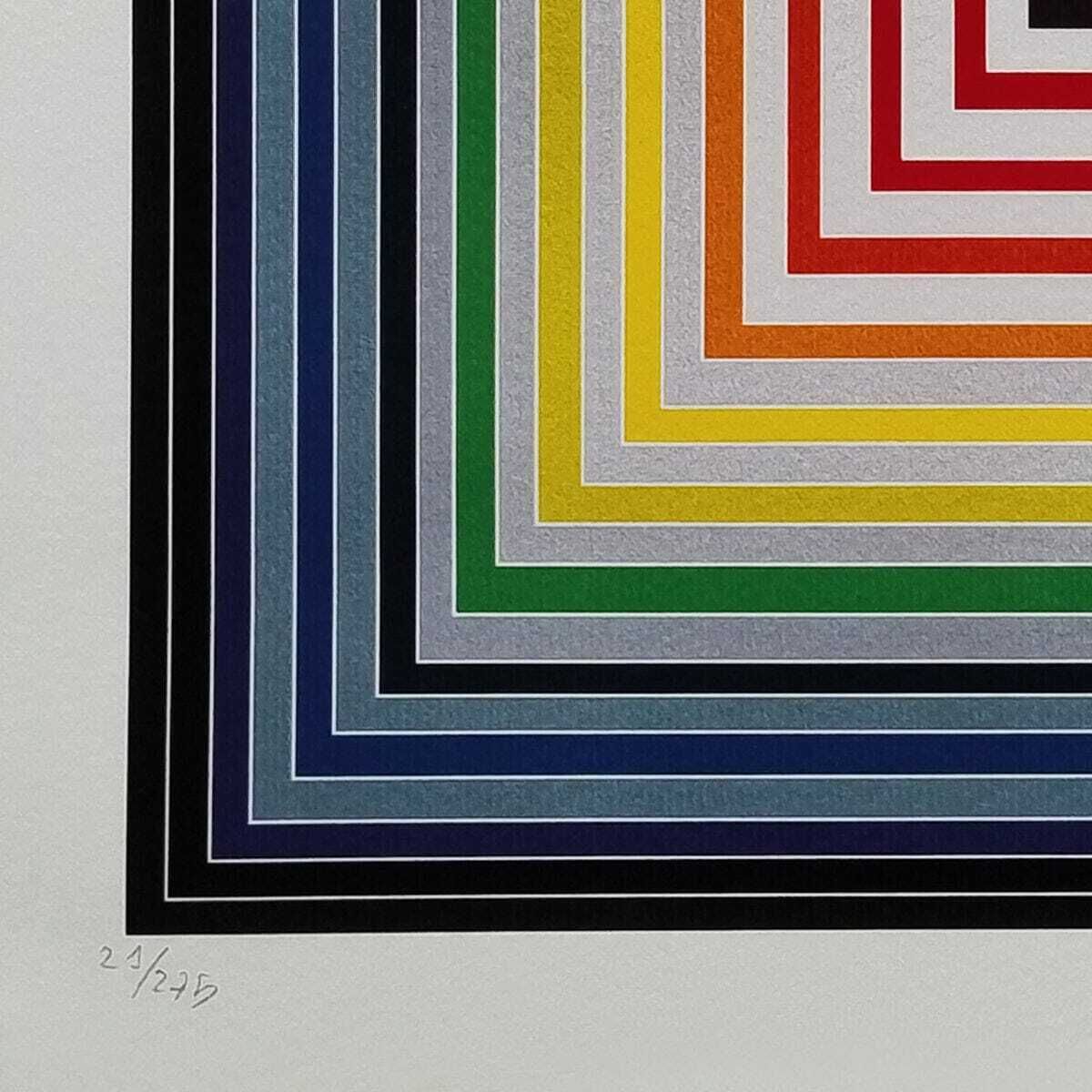 2000s Stunning Frank Stella (After) "Lettre Sur Les Aveugles" Limited Edition Lithograph By Adagp Paris photo 849.0
