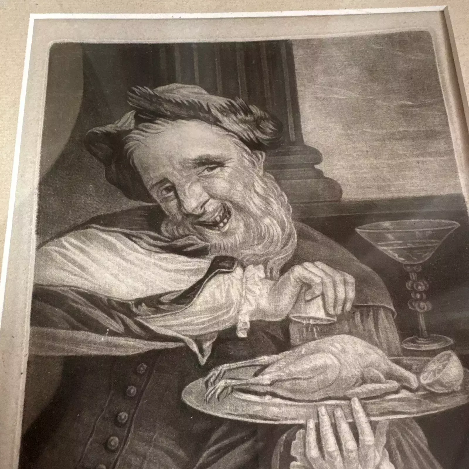Rare D Boone Mezzotint Print Antique photo Art