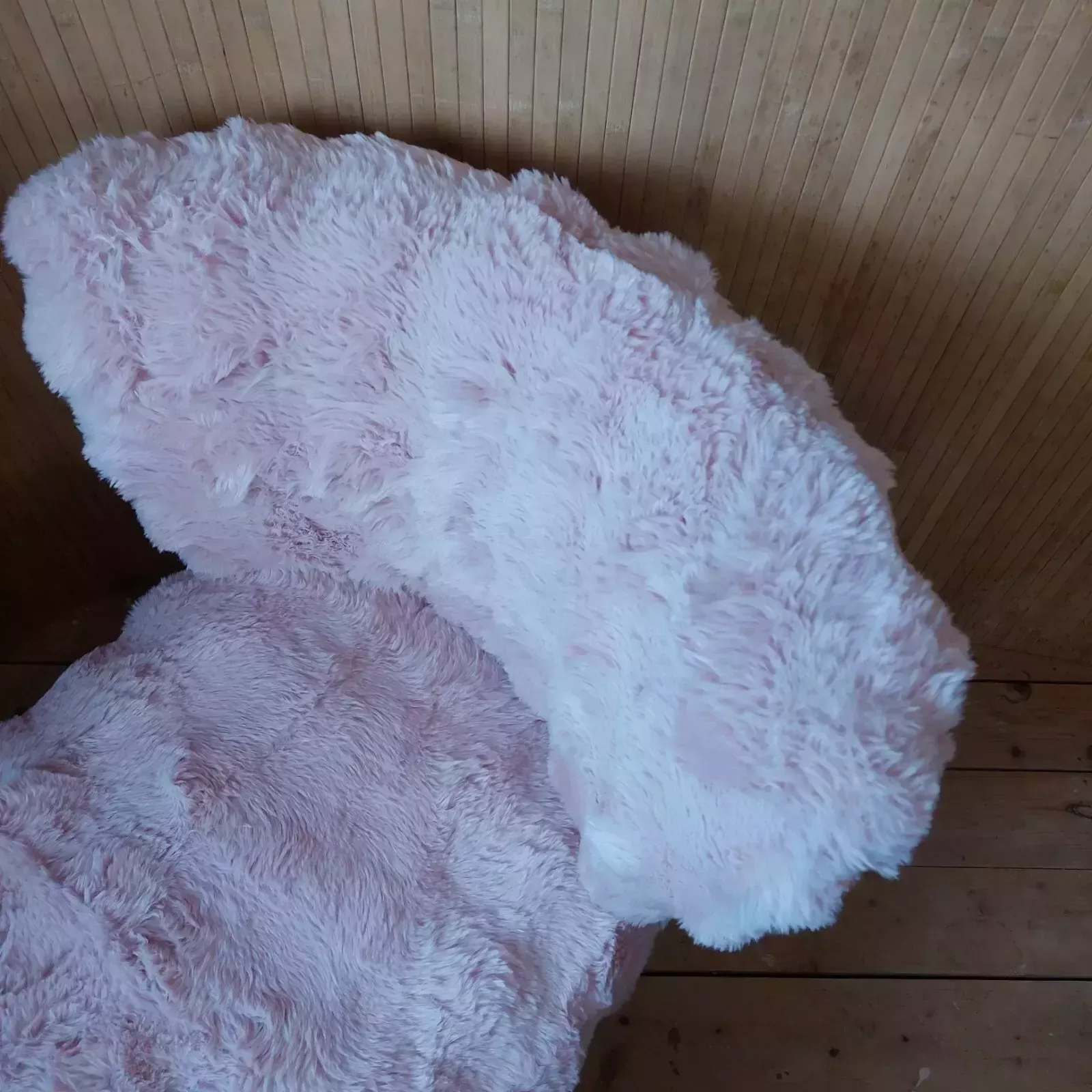 Fab Vintage Mid Century German Bartholomew Cocktail Chair Blush Pink Faux Fur photo Furniture