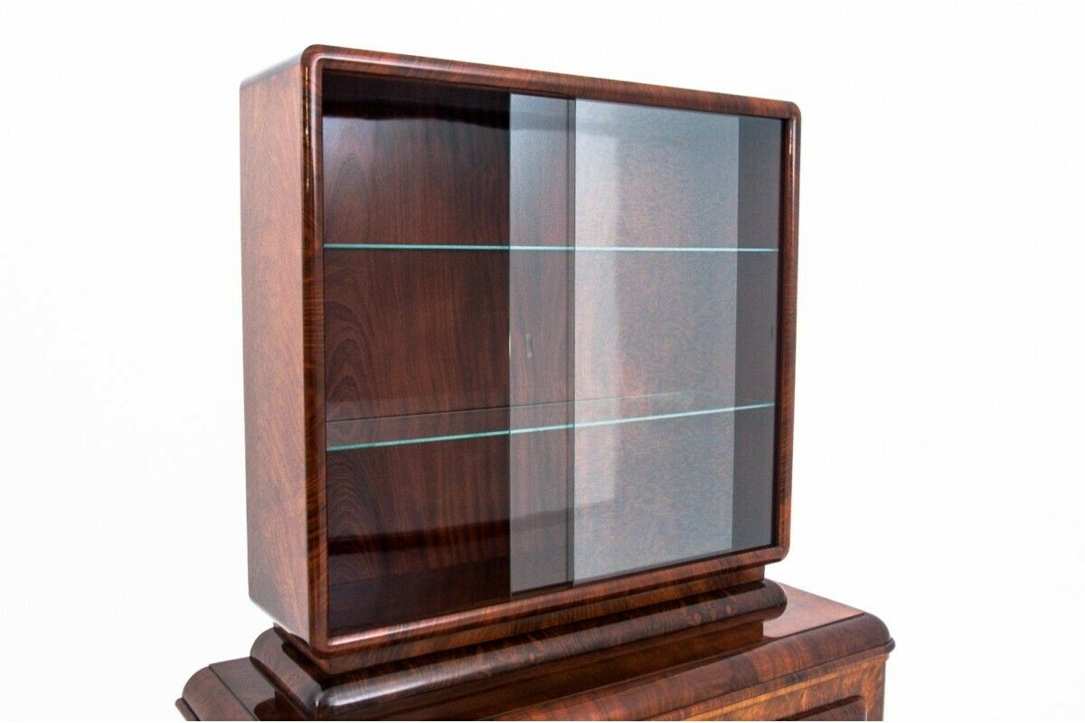 Art Deco Style Display Cabinet, 1940s, Poland. After Renovation. photo Furniture