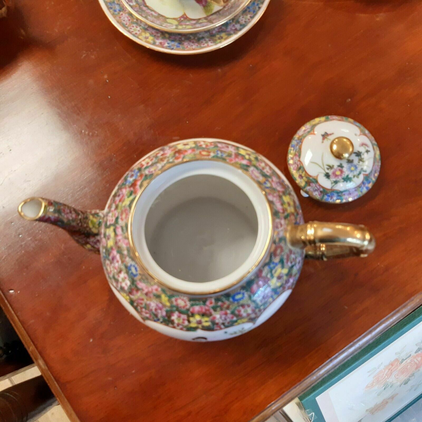 photo vintage Early 20th Century Chinese Nianqian Zhilong 23 Piece Tea Set