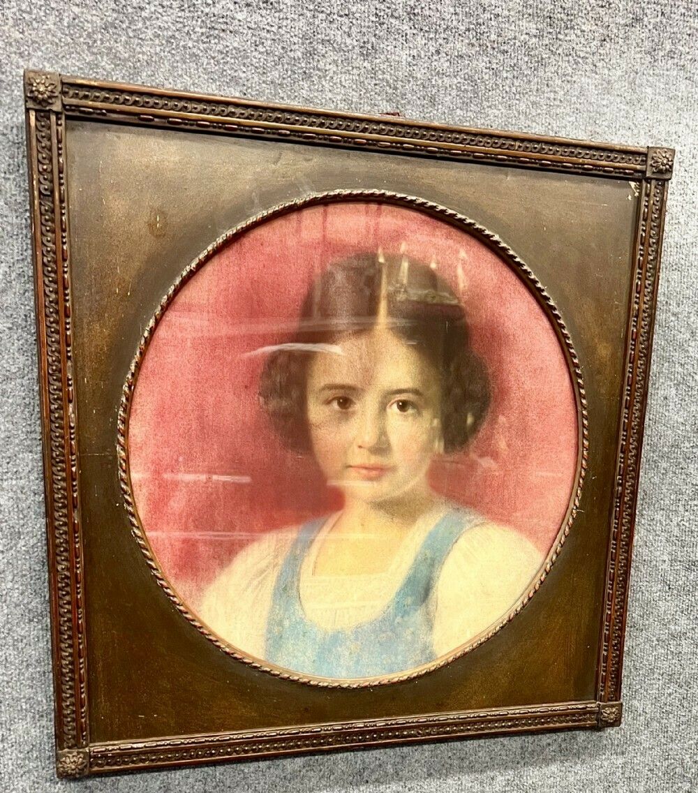 Pastel Portrait Of A Young Girl photo for sale