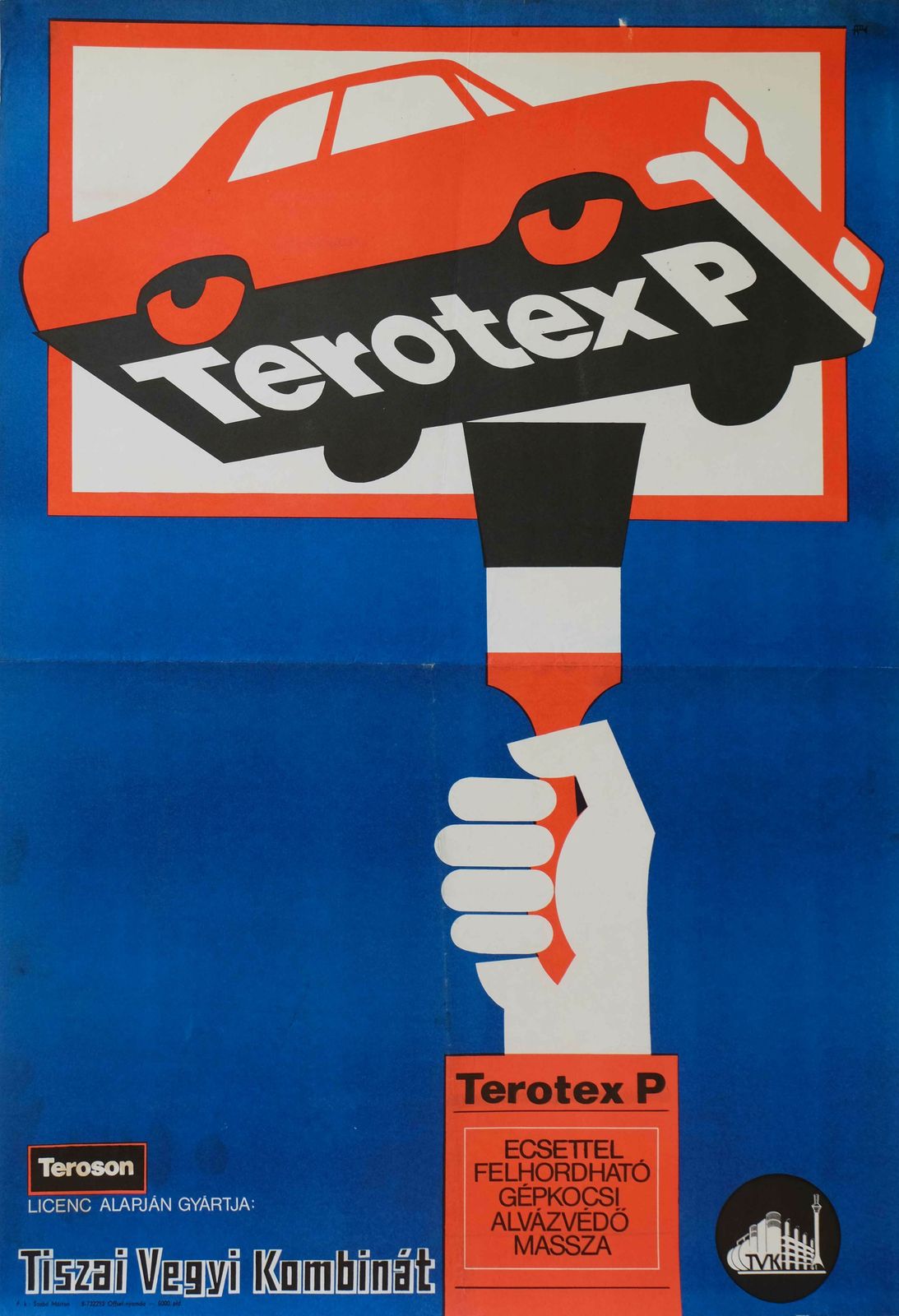 Terotex P   Machine Car Underbody Protection    Original Hungary Poster | 1973