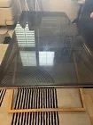 Glass Table   Beautiful Black Smoky Glass Top With Gold Base   Art Deco Style
