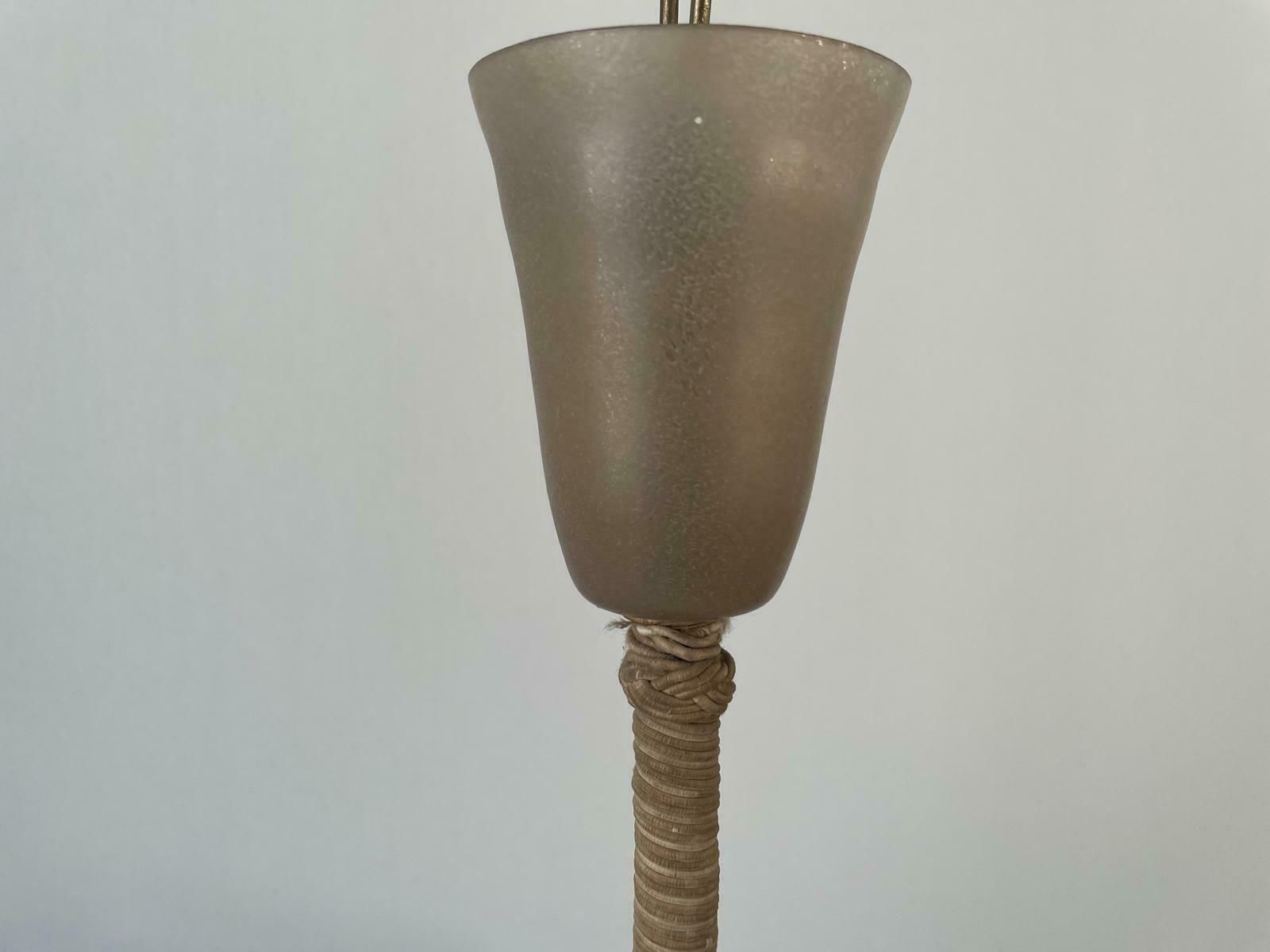 Exceptional 10 Armed Art Deco Style Sputnik Chandelier In Glass And Metal, 40s/50s, Germany photo vintage
