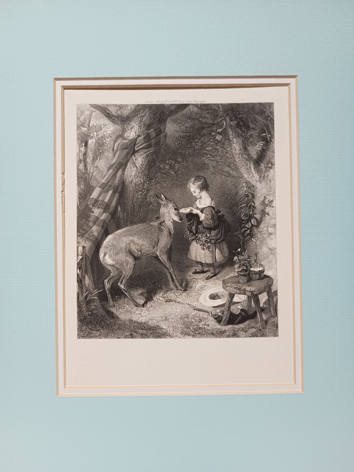Antique Engraving The Pets After Sir Edwin Henry Landseer Published By Henry Graves Co. photo buy