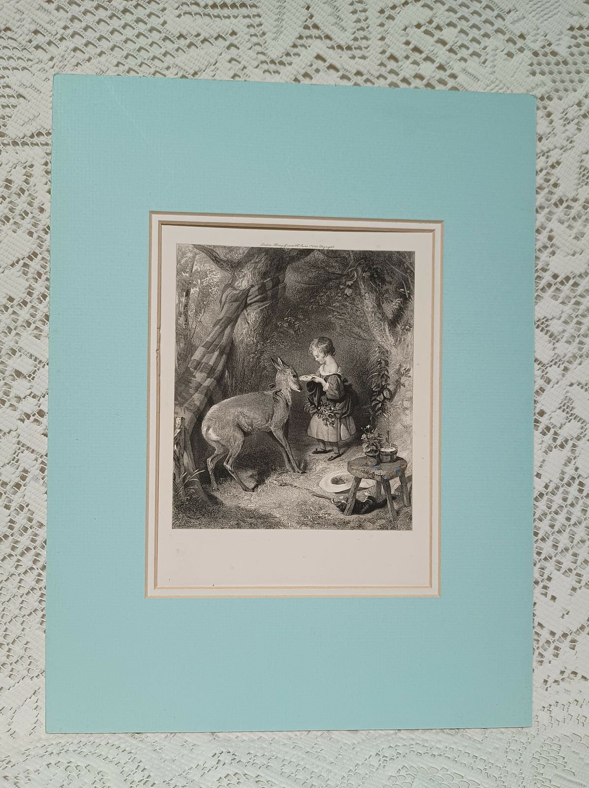 photo furniture Antique Engraving The Pets After Sir Edwin Henry Landseer Published By Henry Graves Co.