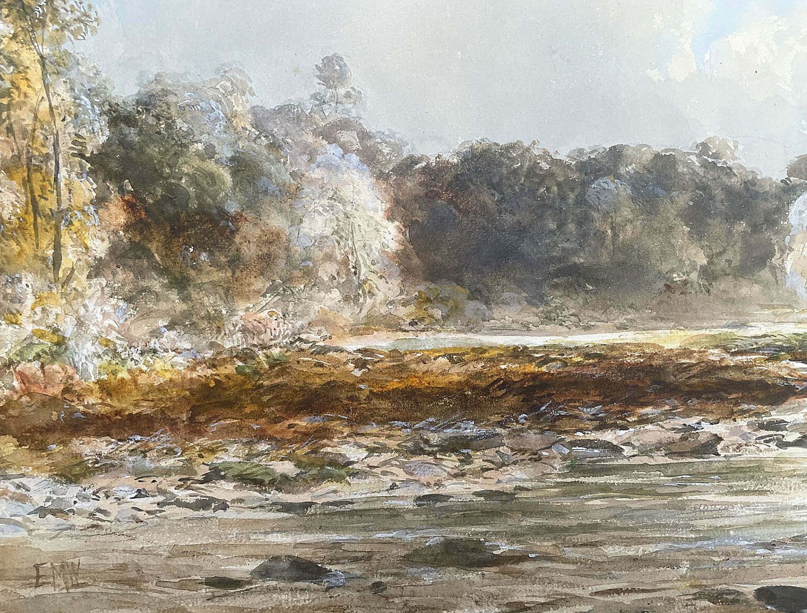 Fine C19th Victorian Watercolour   The River Stour   By Edmund Morison Wimperis 1896 photo for sale