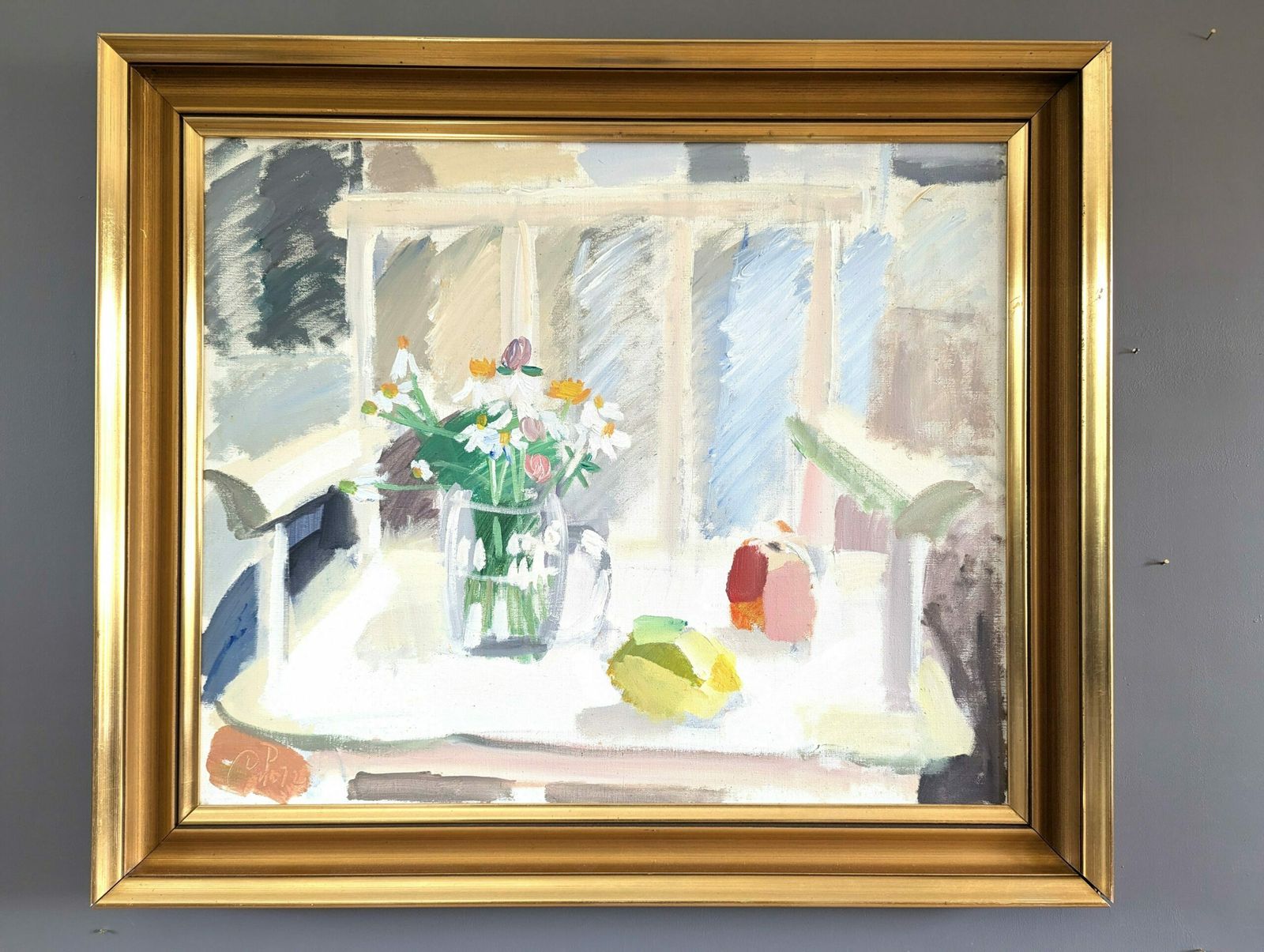 Still Life With White Chair Oil Painting