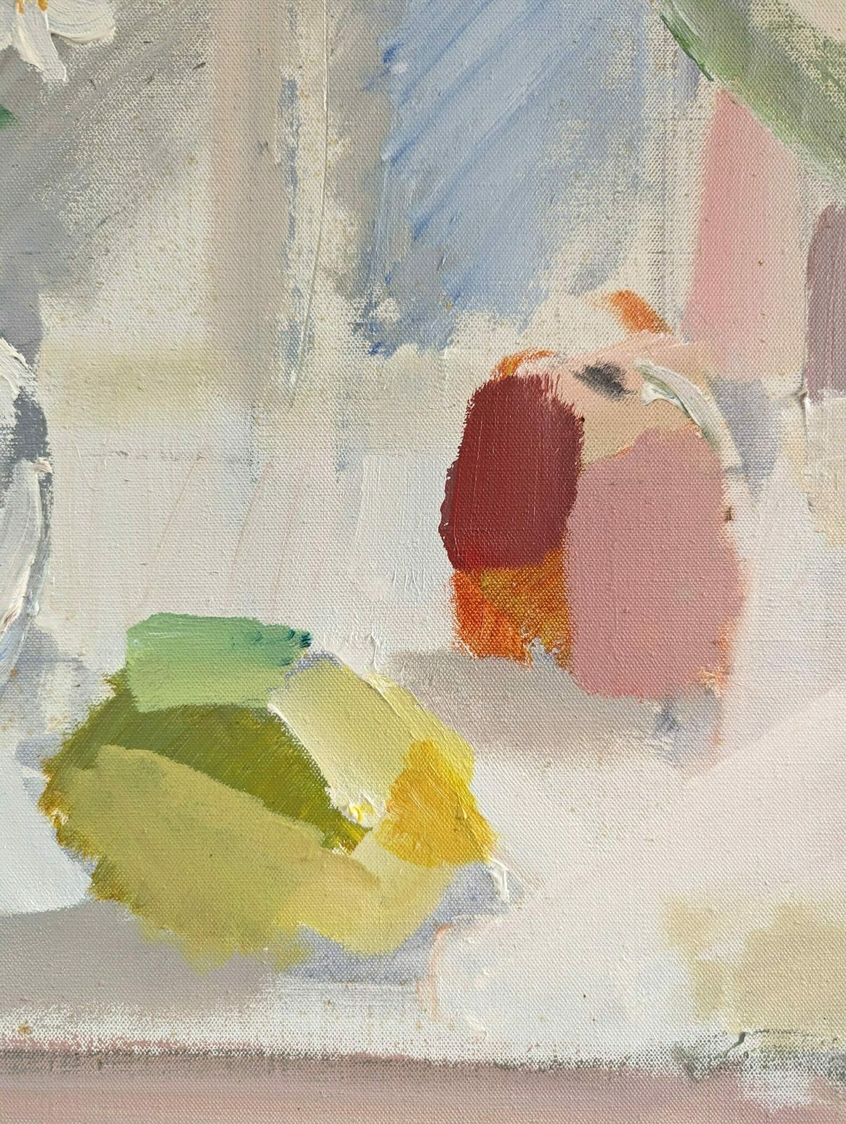Art Still Life With White Chair Oil Painting photo