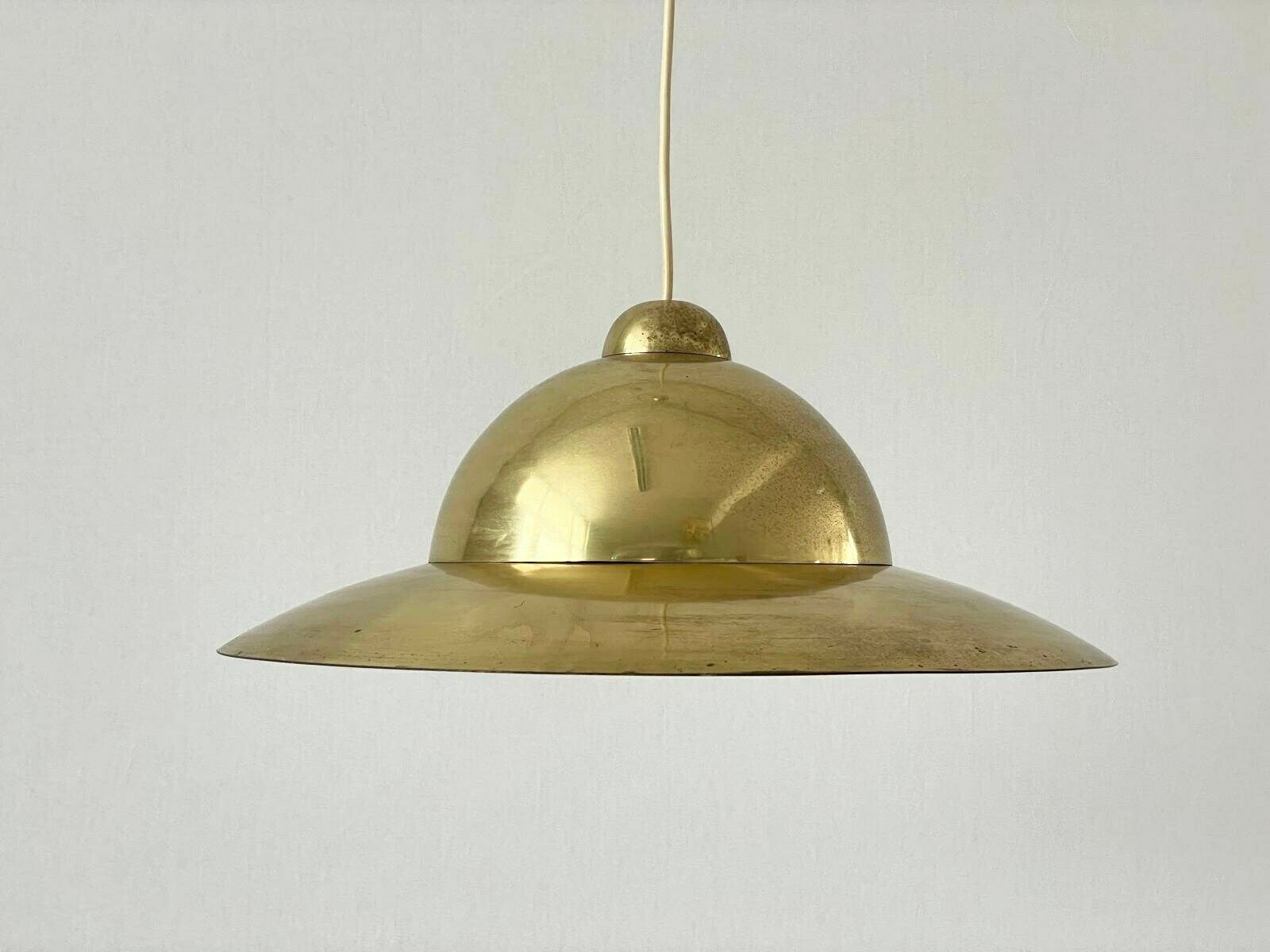 Mid Century Modern Italian Heavy Brass Pendant Lamp, 1960s, Italy