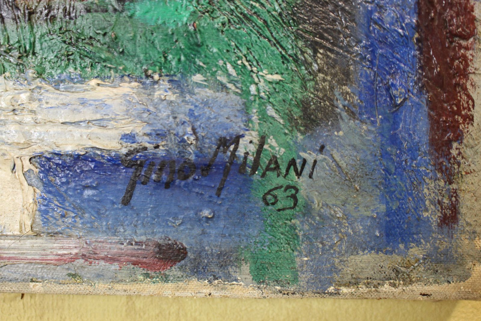 Gino Milani Oil Painting Abstract Still Life photo Art
