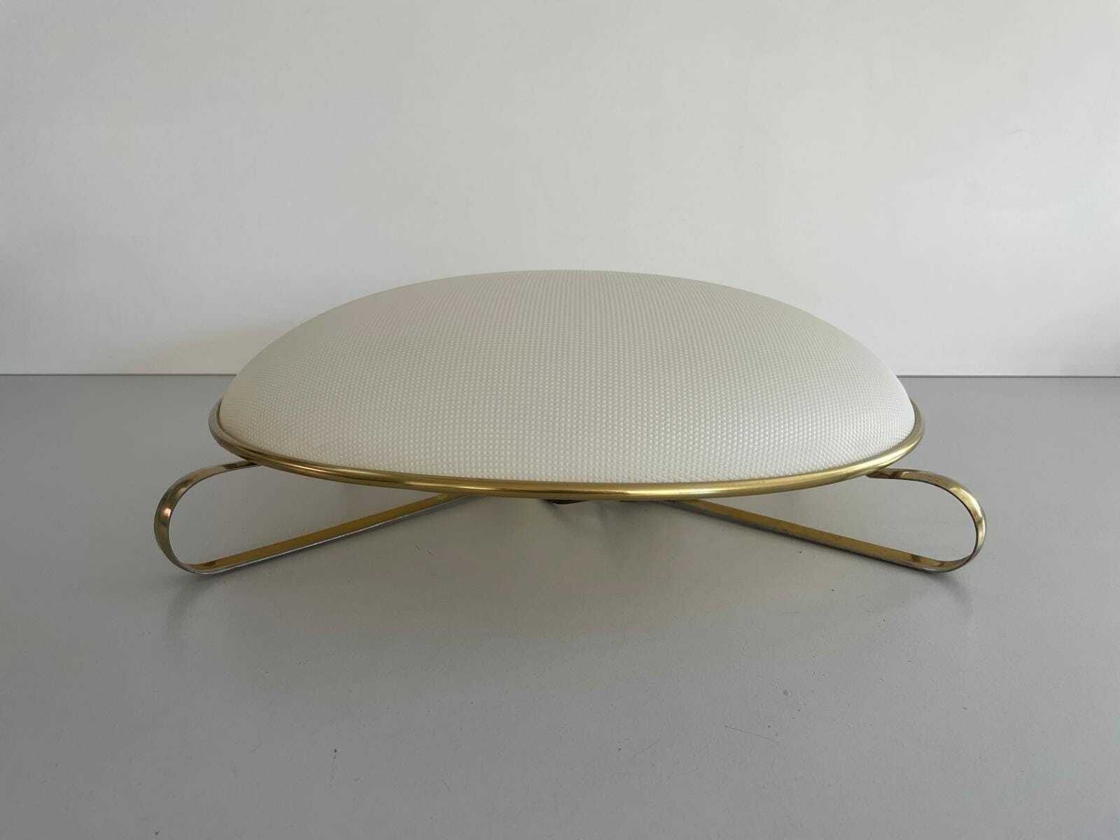 Erco Gold Metal Frame Beautiful Retro Shade Xl Ceiling Or Wall Lamp, 1950s, Germany photo vinterior