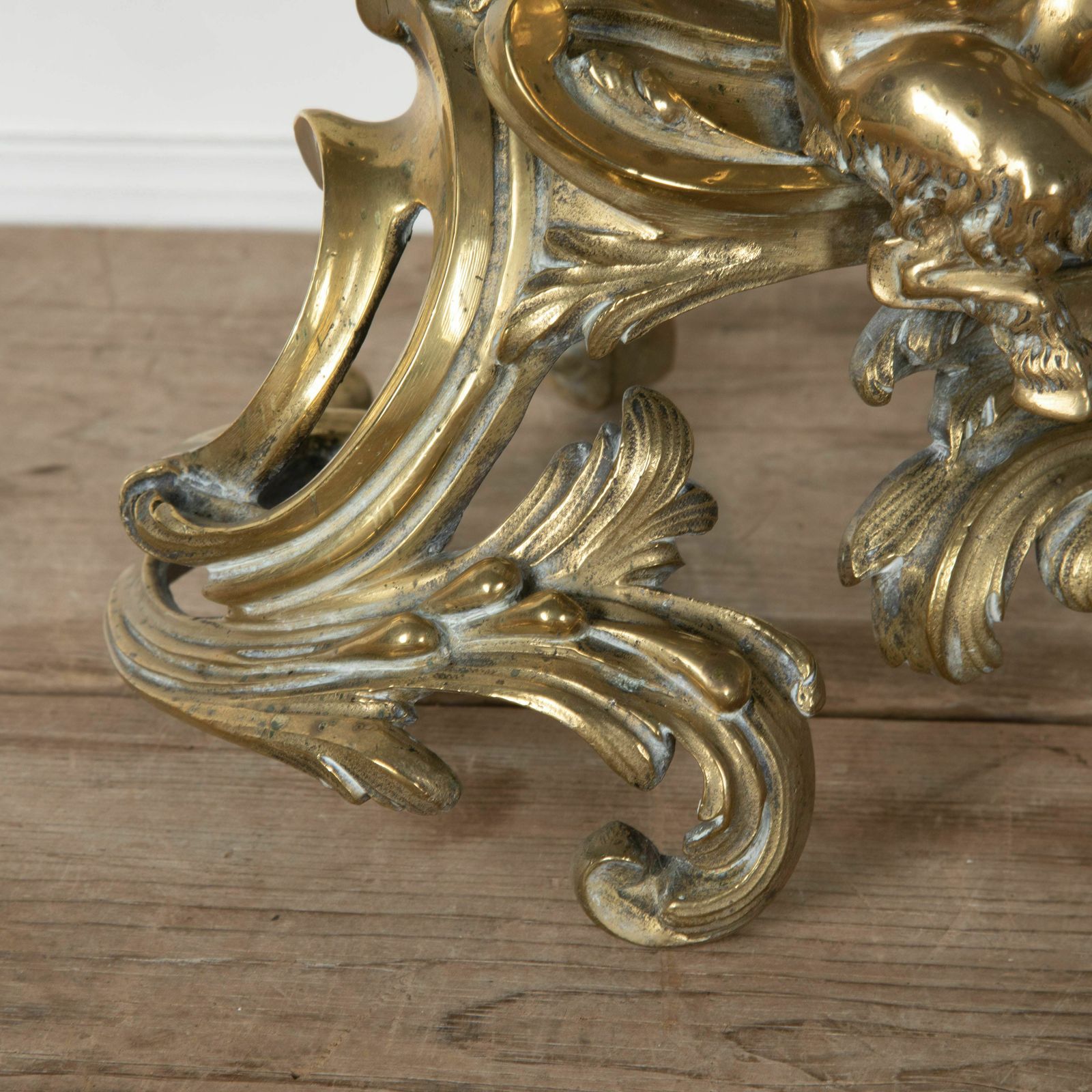 Late 19th Century Pair Of Gilded Fire Dogs photo 1650.0
