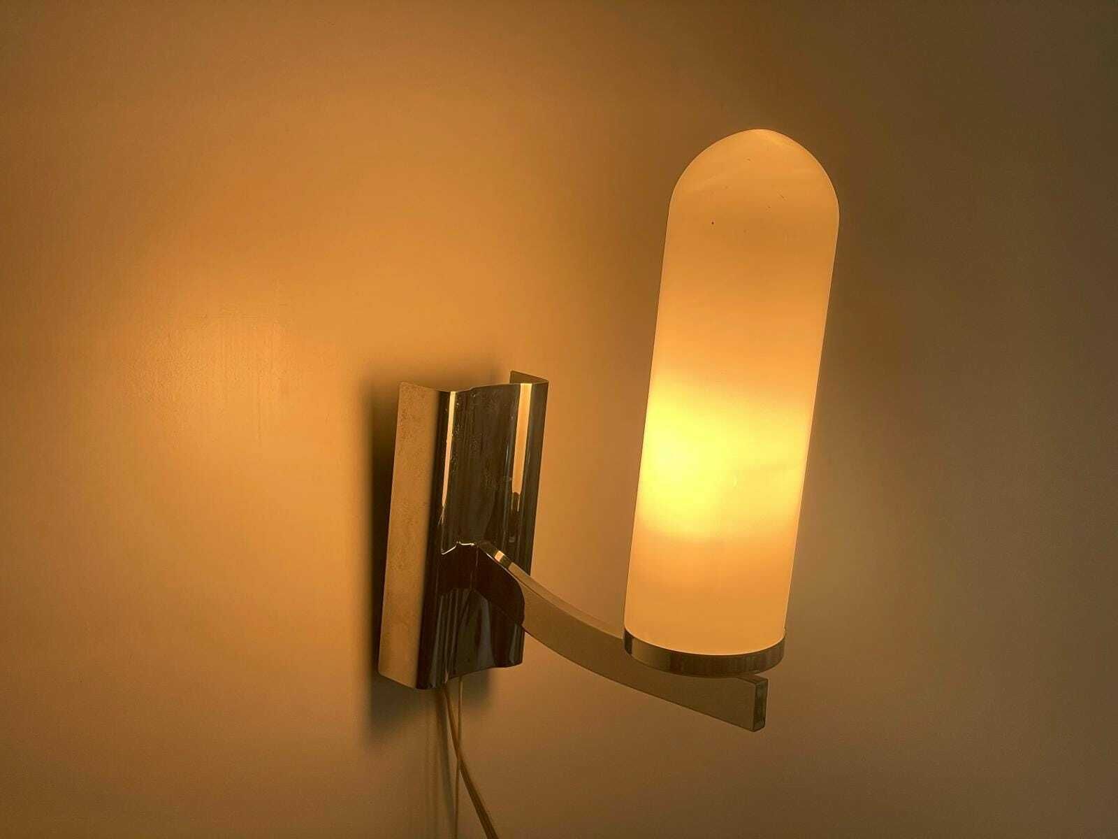 Art Deco Opaline Glass And Brass Sconces, 1940s, Germany photo for sale