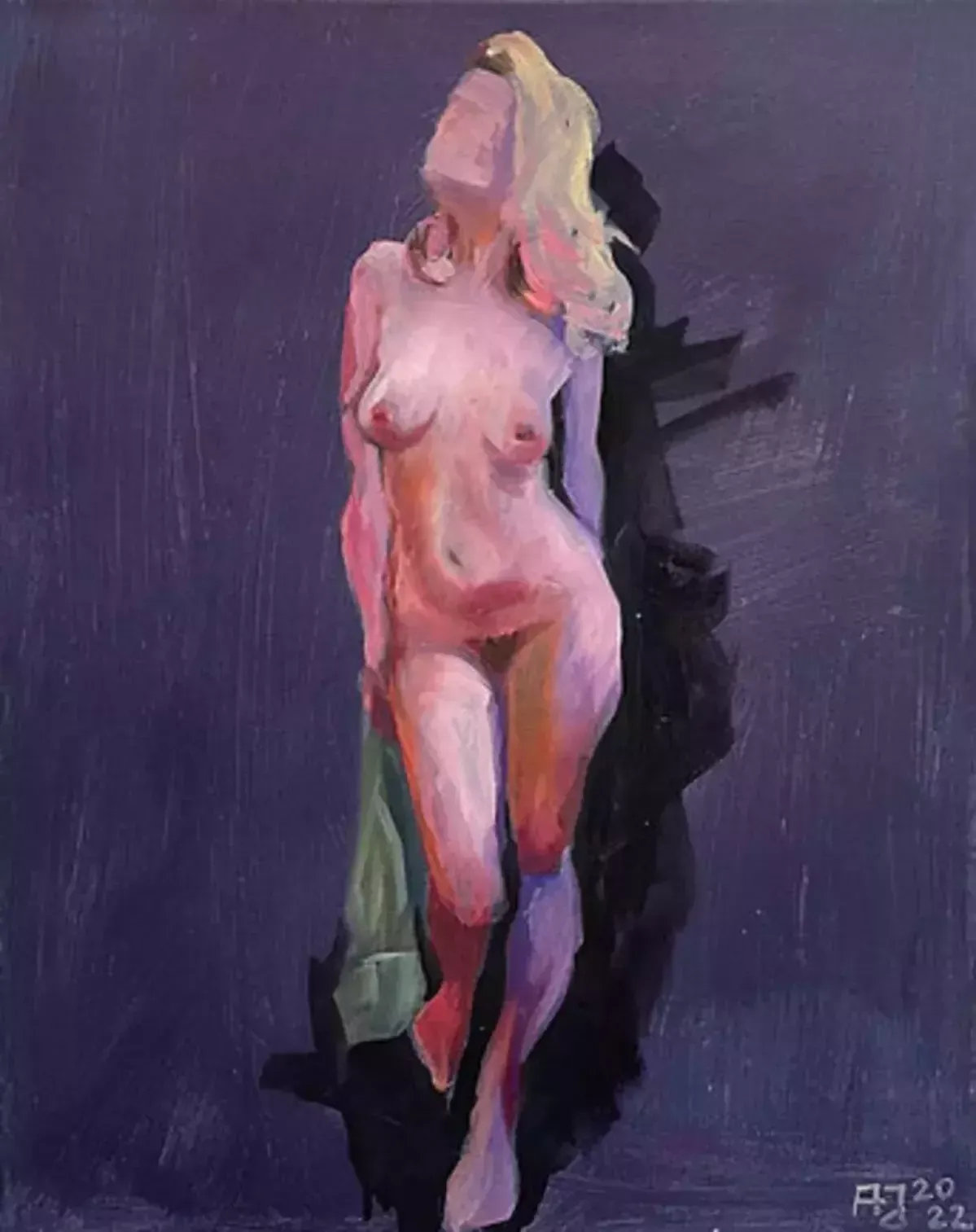 Jung Axel, Nude Painting, Oil On Canvas, 21st Century