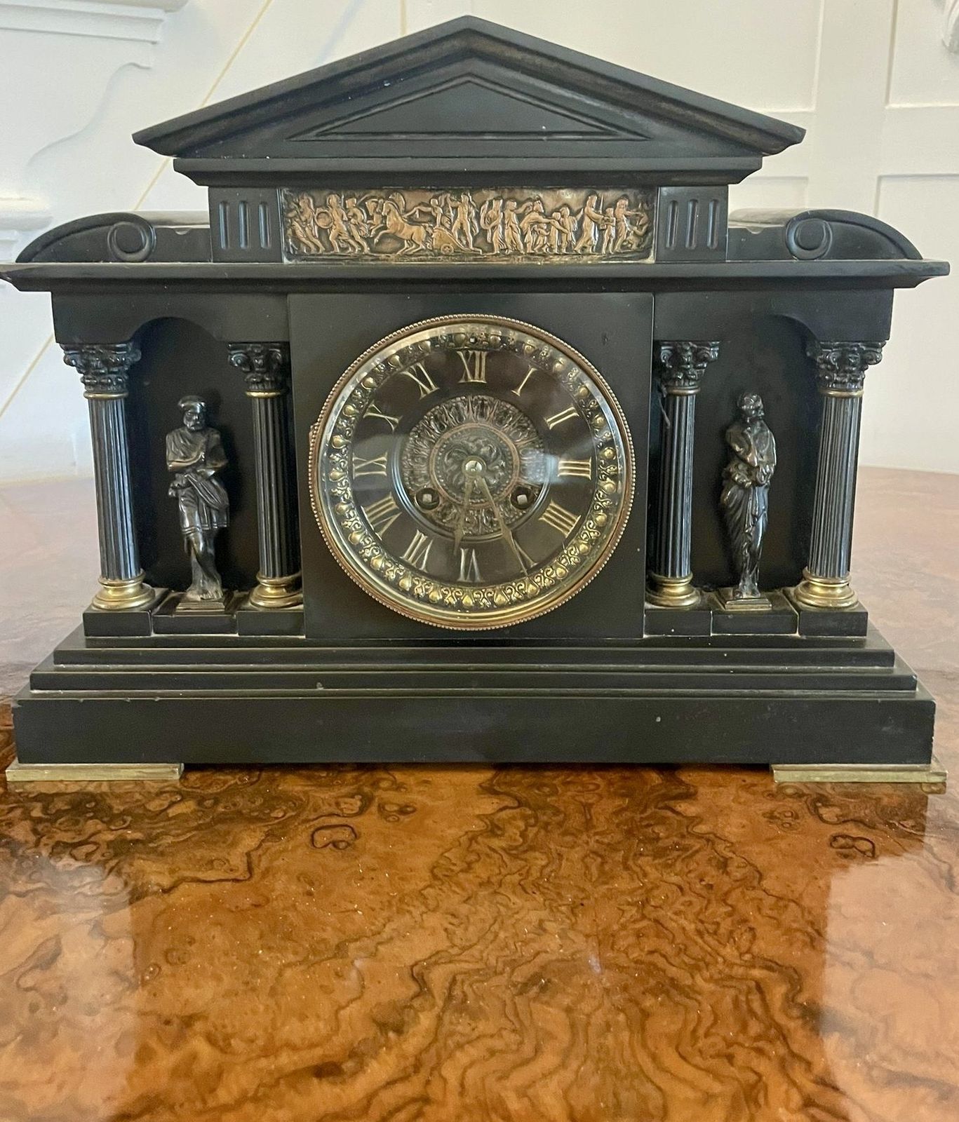 Superb Quality Antique 19th Century Marble Mantle Clock photo furniture