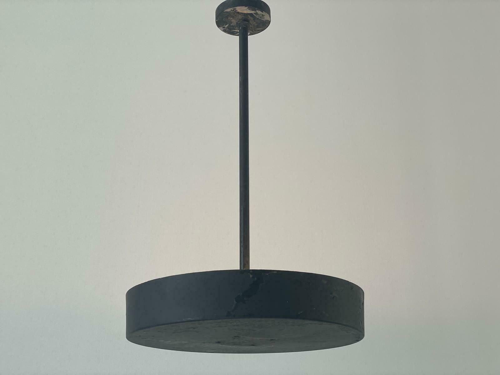 Black Industrial Factory Ceiling Lamp, 1940s By Bega, Germany, 2 Available In Stock photo 2121.0