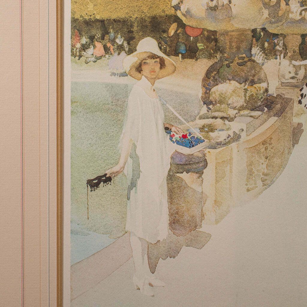Large Vintage Limited Edition Art Print, English, Framed, William Russell Flint photo buy