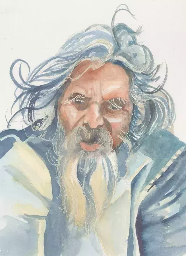 Patricia Johnstone (1944 2023)  Contemporary Watercolour Poseidon
