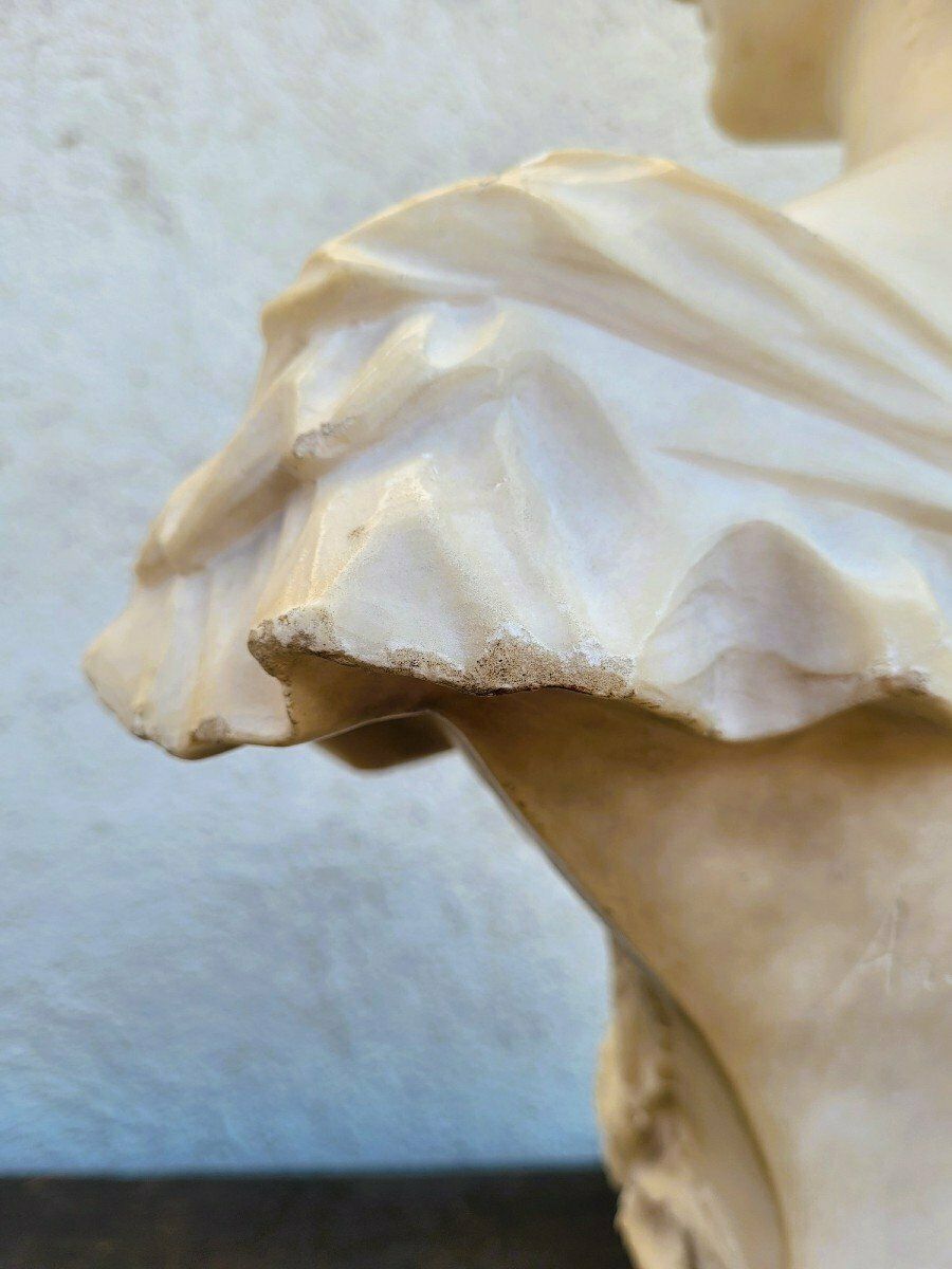 Art Ant Nelson, Bust Of A Woman, Alabaster, Late 19th Century photo