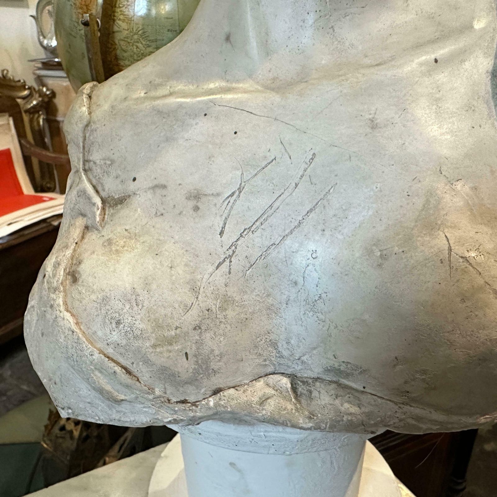 photo furniture An Art Nouveau Plaster Italian Sculpture Of A Woman