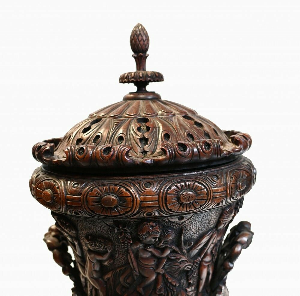 Pair Monumental Carved Italian Urns Campana Grand Tour Planters photo 2850.0