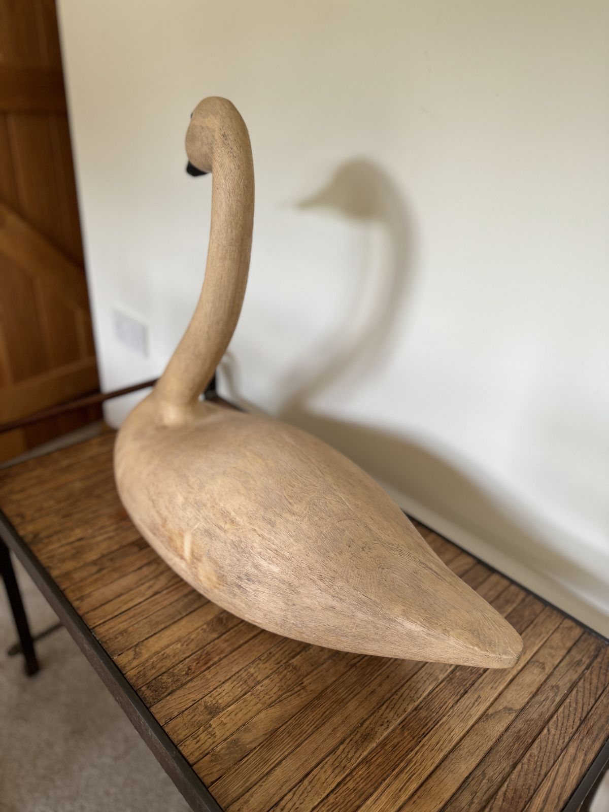Carved Wooden Swan By Dann Sears (American Contemporary) photo 995.0