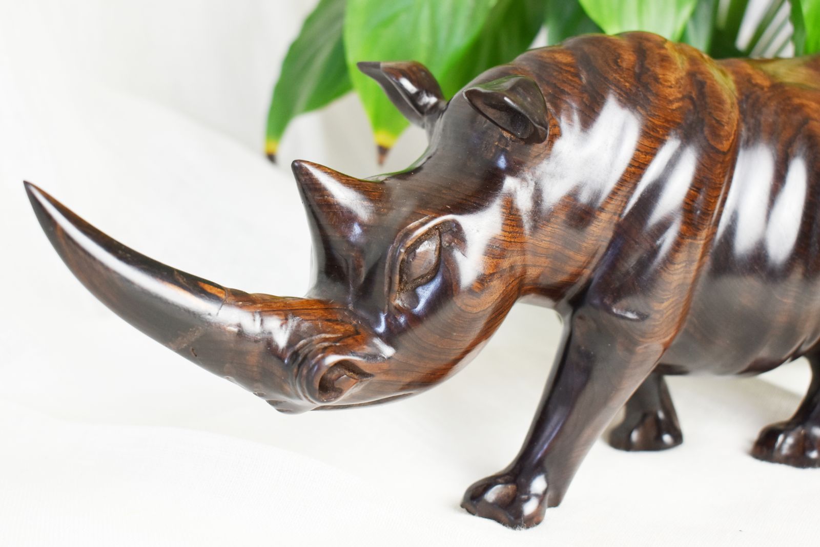 Carved Rhinoceros 1930s, Rosewood Rhino photo for sale