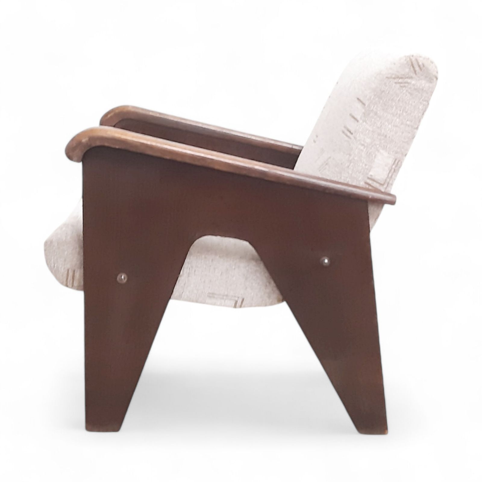 Vintage Wooden A Shaped Armchair By Up Závody, 1950s photo vinterior