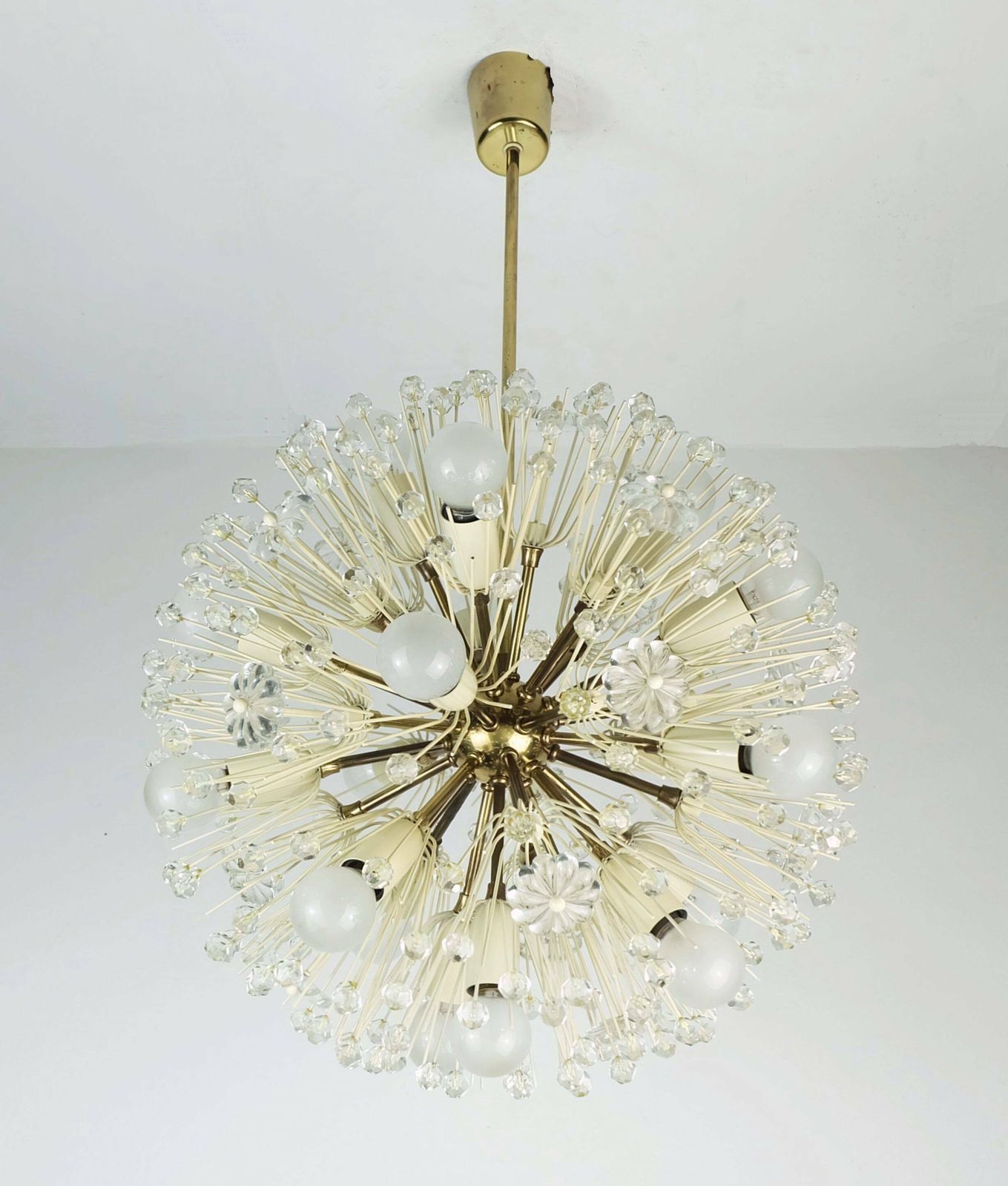 Mid Century Austrian Chandelier Emil Stejnar Dandelion Light Sputnik Rupert Nikoll 1950s photo furniture